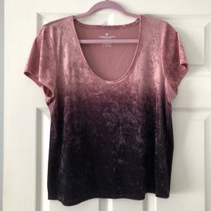 Velvet crop top